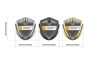 Renault Emblem Silikon Abzeichen Renn Look Glänzend Finish